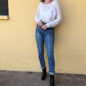 LC white sweater